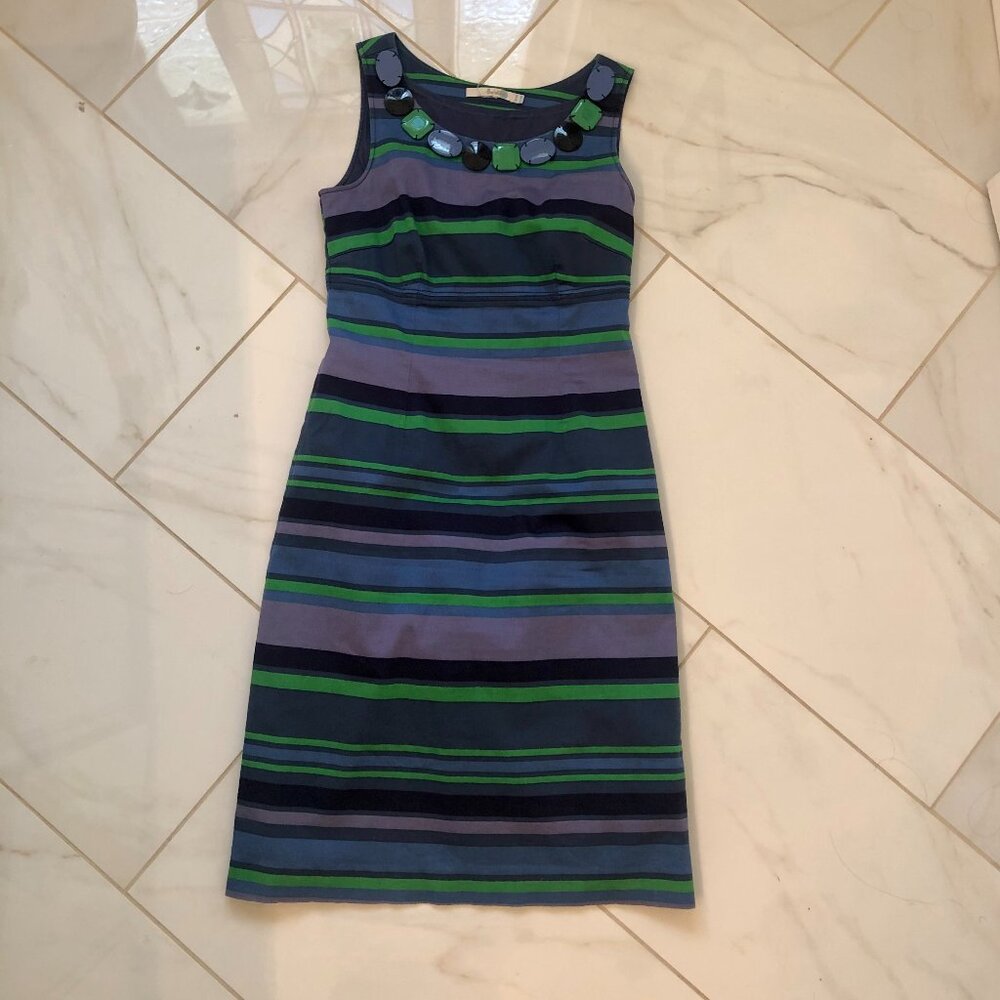Boden Striped Sleeveless Dress, Size 4R